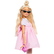 Barbie Deluxe Style Doll #3 in Pastel Pink Barbiecore Dress With Oversized Bow, Blond Hair