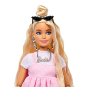 Barbie Deluxe Style Doll #3 in Pastel Pink Barbiecore Dress With Oversized Bow, Blond Hair