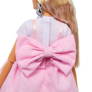 Barbie Deluxe Style Doll #3 in Pastel Pink Barbiecore Dress With Oversized Bow, Blond Hair