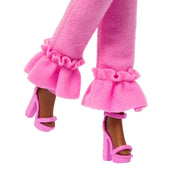 Barbie Deluxe Style Doll #4 in Soft Pink Jumpsuit, Pink And Brown Braided Hair