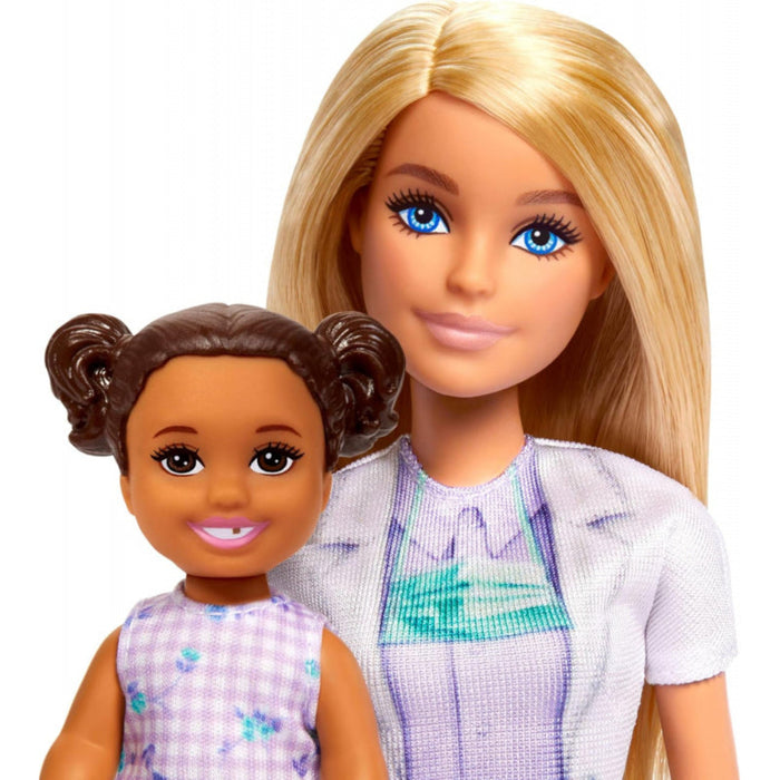Barbie Dentist Doll With Blonde Fashion Doll, 1 Kid Doll, Medical Doctor Furniture & Accessories-Dolls-Barbie-Toycra