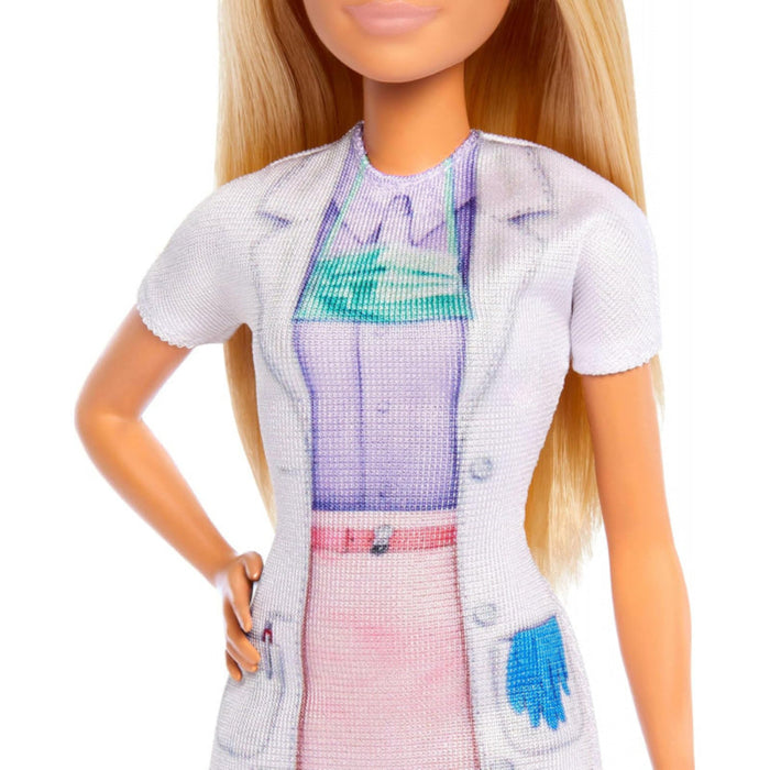Barbie Dentist Doll With Blonde Fashion Doll, 1 Kid Doll, Medical Doctor Furniture & Accessories-Dolls-Barbie-Toycra