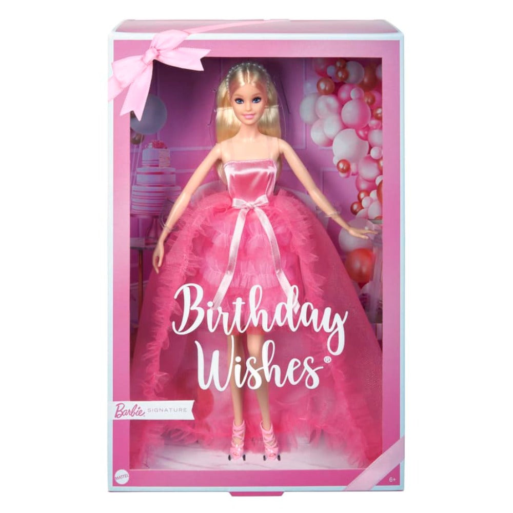 Barbie Doll, Birthday Wishes, Giftable, Blonde In Pink Dress — Toycra