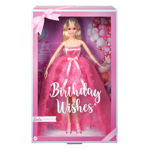 Barbie Doll, Birthday Wishes, Giftable, Blonde In Pink Dress-Dolls-Barbie-Toycra