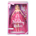 Barbie Doll, Birthday Wishes, Giftable, Blonde In Pink Dress-Dolls-Barbie-Toycra