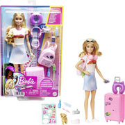 Barbie Doll and Accessories Travel Set With Puppy