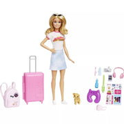 Barbie Doll and Accessories Travel Set With Puppy