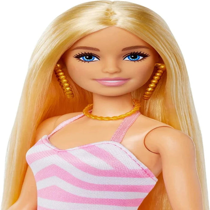 Barbie doll blonde and online beach accessories set