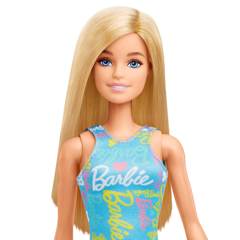 Barbie Dolls Wearing Logo Print Dresses