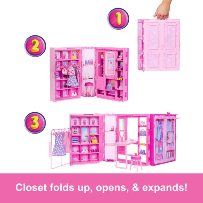 Barbie Dream Closet Doll, Playset And Accessories-Dolls-Barbie-Toycra
