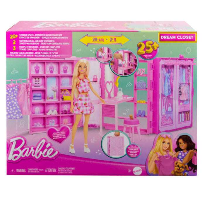 Barbie Dream Closet Doll, Playset And Accessories-Dolls-Barbie-Toycra