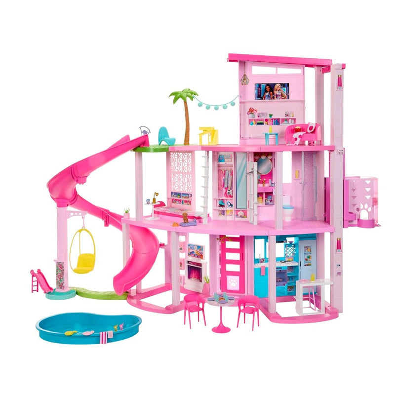 Barbie Dreamhouse , 75+ Pieces, Pool Party Doll House With 3 Story Slide
