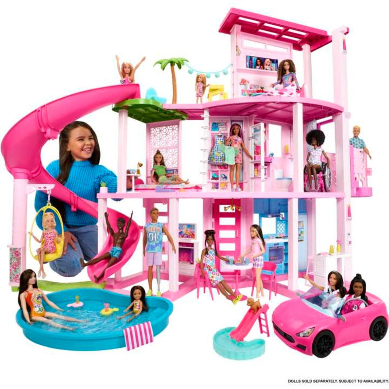 Barbie Dreamhouse , 75+ Pieces, Pool Party Doll House With 3 Story Slide