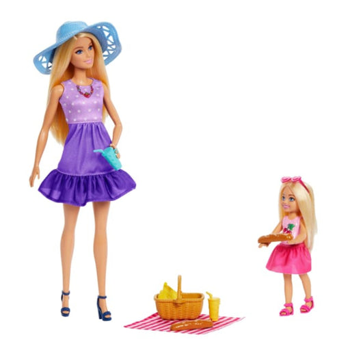 Barbie Family & Friends Dolls & Accessories, Picnic-Themed Playset With 2 Dolls & 9 Pieces-Dolls-Barbie-Toycra
