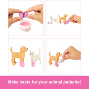 Barbie Fast Cast Veterinarian Clinic Playset with Pink Colored Hair Fashion Doll