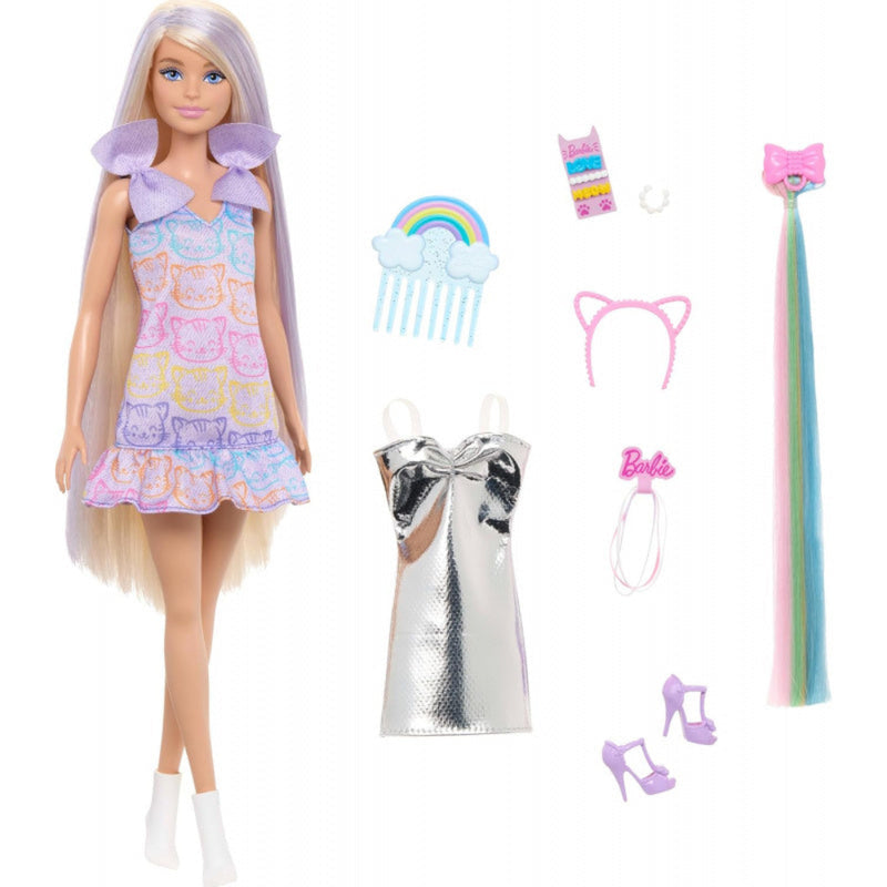 Barbie Fun & Fancy Doll & Accessories, Blonde Fashion Doll With Extra-Long Hair & 2 Looks