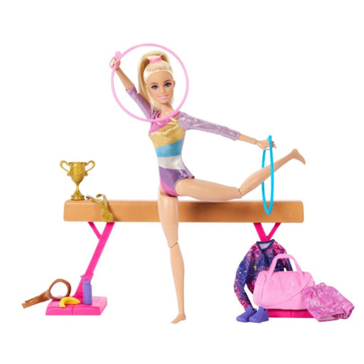 Barbie Gymnastics Playset With Blonde Fashion Doll-Dolls-Barbie-Toycra