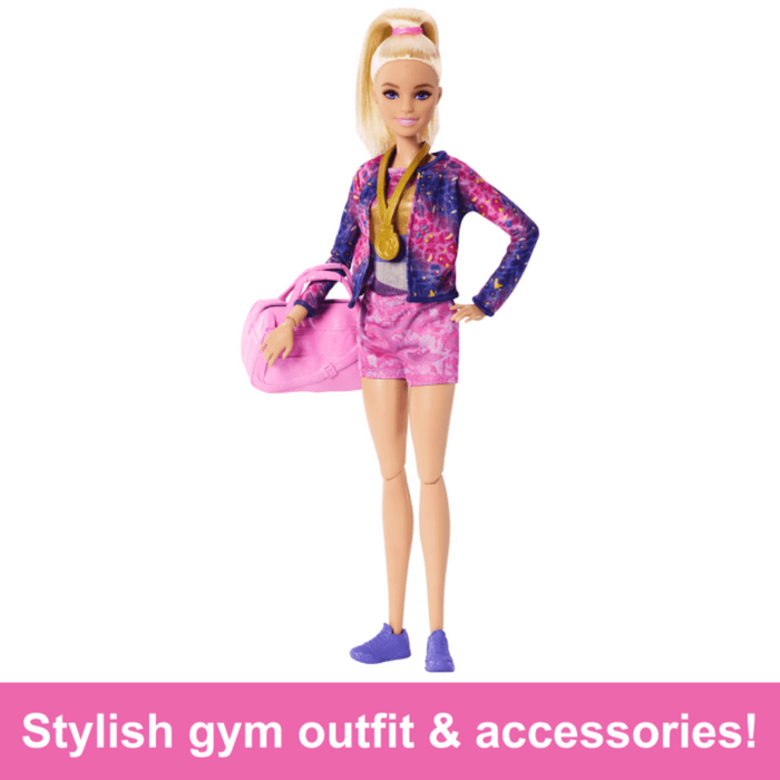 Barbie Gymnastics Playset With Blonde Fashion Doll-Dolls-Barbie-Toycra