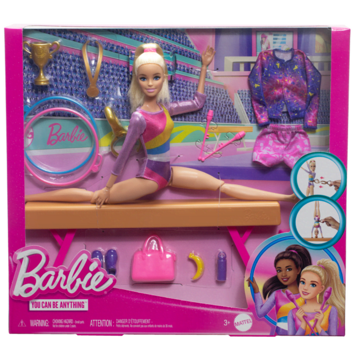 Barbie Gymnastics Playset With Blonde Fashion Doll-Dolls-Barbie-Toycra