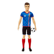 Barbie Ken Soccer Doll, Cropped Hair, #10 Uniform, Soccer Ball, Cleats, Socks
