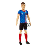 Barbie Ken Soccer Doll, Cropped Hair, #10 Uniform, Soccer Ball, Cleats, Socks