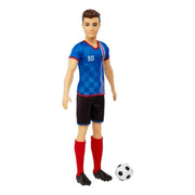Barbie Ken Soccer Doll, Cropped Hair, #10 Uniform, Soccer Ball, Cleats, Socks