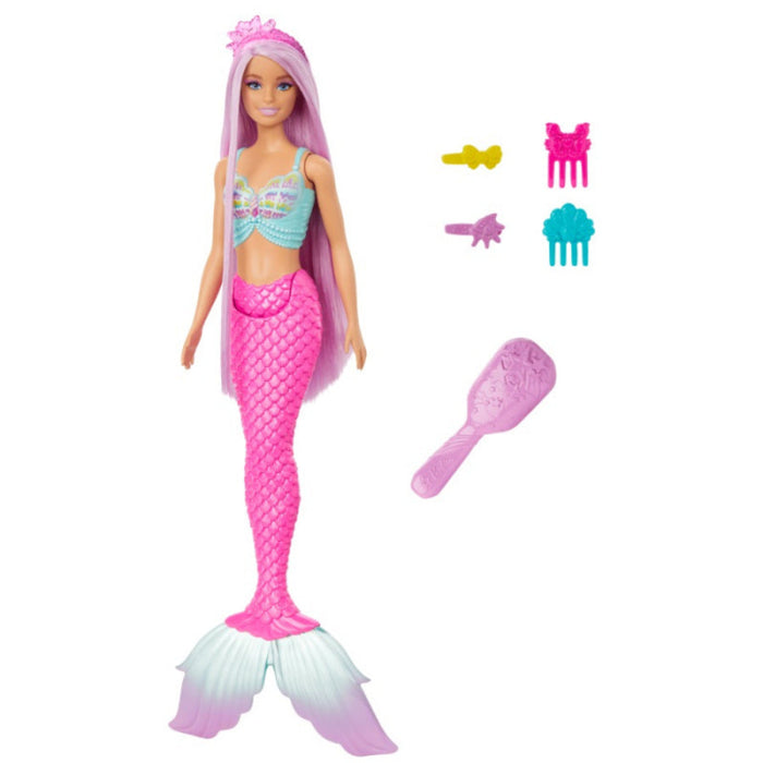 Barbie Mermaid Doll With 7-inch-Long Fantasy Hair & Accessories For Styling Play-Dolls-Barbie-Toycra