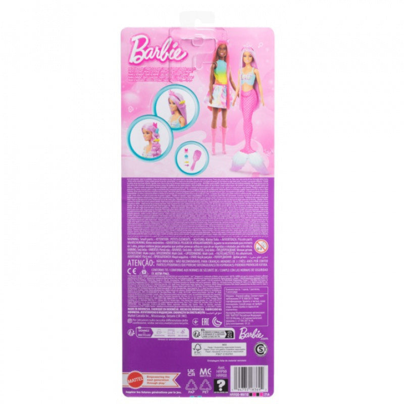 Barbie Mermaid Doll With 7-inch-Long Fantasy Hair & Accessories For Styling Play