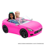 Barbie Pink Convertible 2-Seater Vehicle With Rolling Wheels