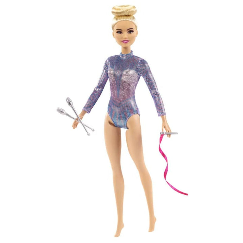 Barbie Rhythmic Gymnast Blonde Doll Leotard & Accessories