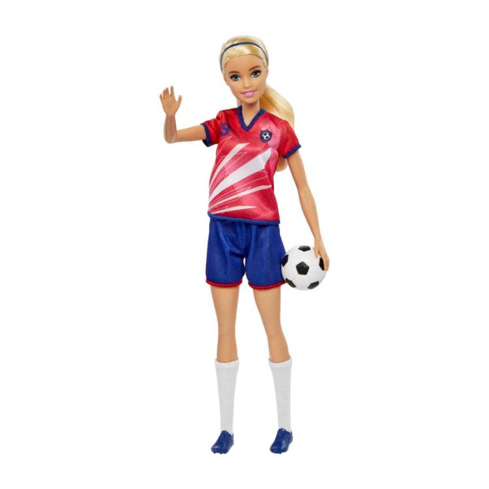 Barbie Soccer Doll, Blonde, #9 Uniform-Dolls-Barbie-Toycra