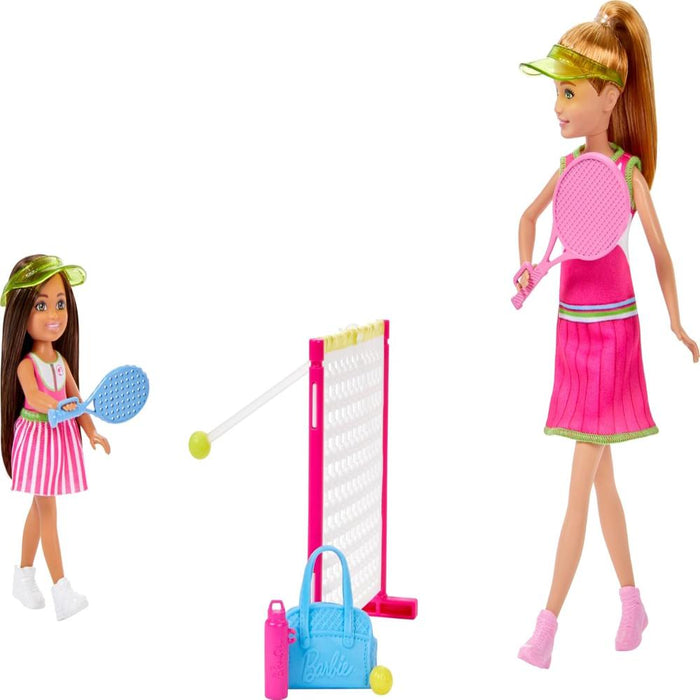 Barbie Stacie & Chelsea Tennis Playset with 2 Dolls & 5+ Accessories-Dolls-Barbie-Toycra