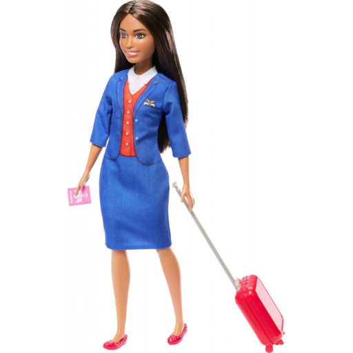 Barbie Stewardess Fashion Doll In Blue Uniform