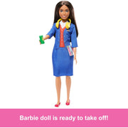 Barbie Stewardess Fashion Doll In Blue Uniform