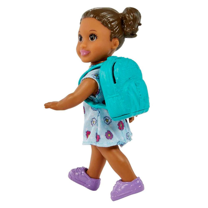 Barbie Teacher Doll (Blonde), Toddler Doll (Brunette), Accessories