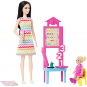 Barbie Teacher Doll With Blonde Fashion Doll, 1 Toddler Doll, & Teaching Accessories