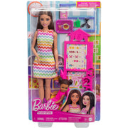 Barbie Teacher Doll With Brunette Fashion Doll, 1 Toddler Doll, & Teaching Accessories