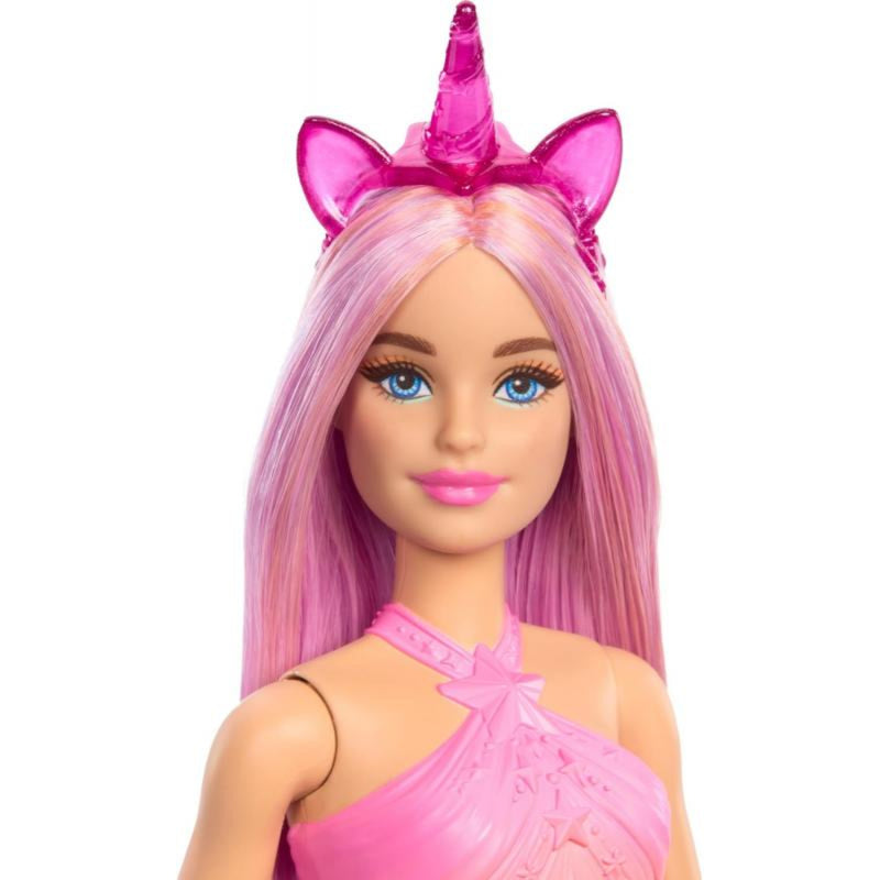 Barbie Unicorn Doll With Pink Hair, Ombre Outfit And Unicorn Accessories