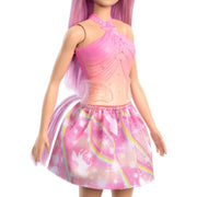 Barbie Unicorn Doll With Pink Hair, Ombre Outfit And Unicorn Accessories