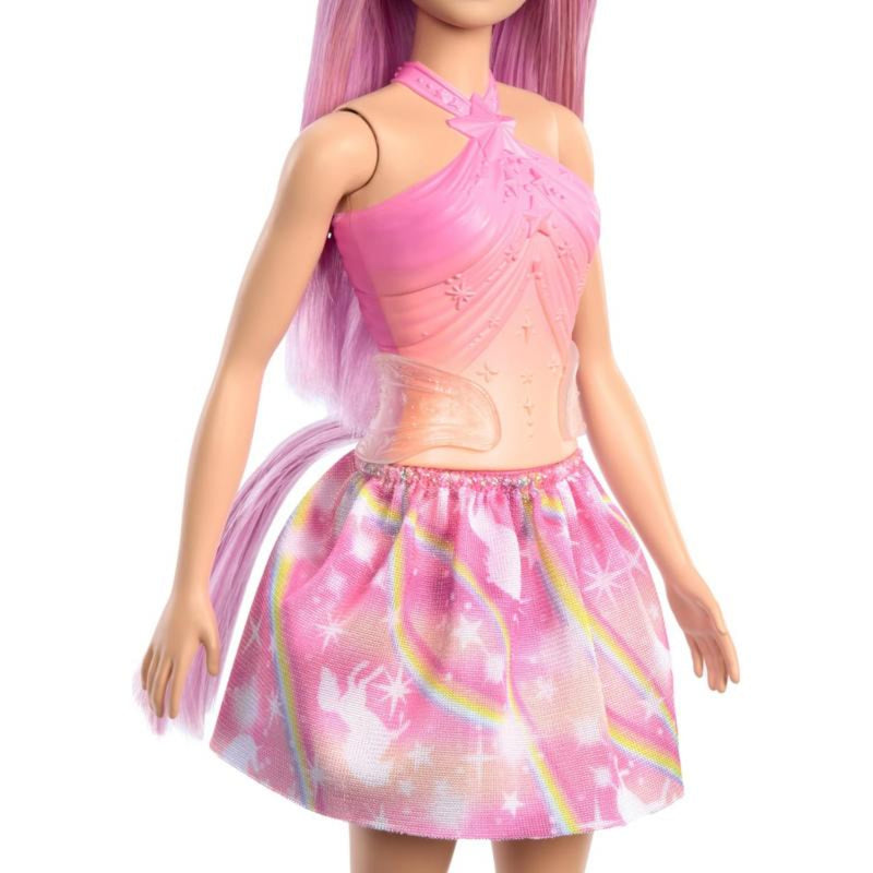 Barbie Unicorn Doll With Pink Hair, Ombre Outfit And Unicorn Accessories