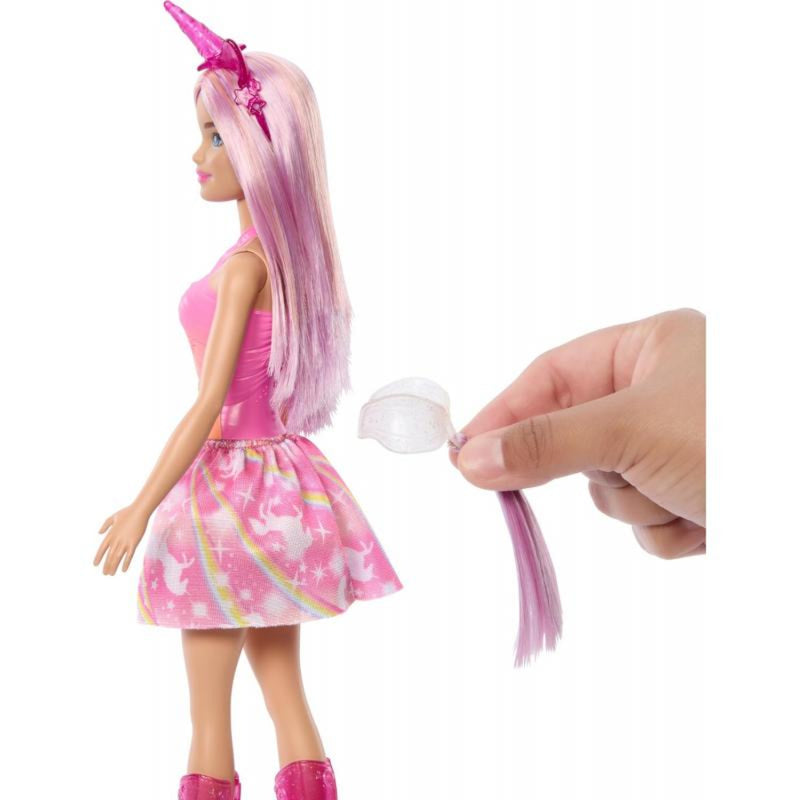 Barbie Unicorn Doll With Pink Hair, Ombre Outfit And Unicorn Accessories