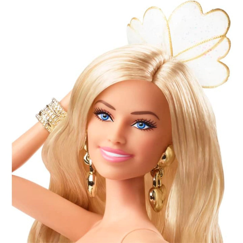 Barbie the Movie Collectible Doll, Margot Robbie As Barbie In Gold Disco Jumpsuit
