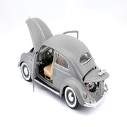 Bburago 1/18 1955 Grey VW KAFER BEETLE Collectible Models