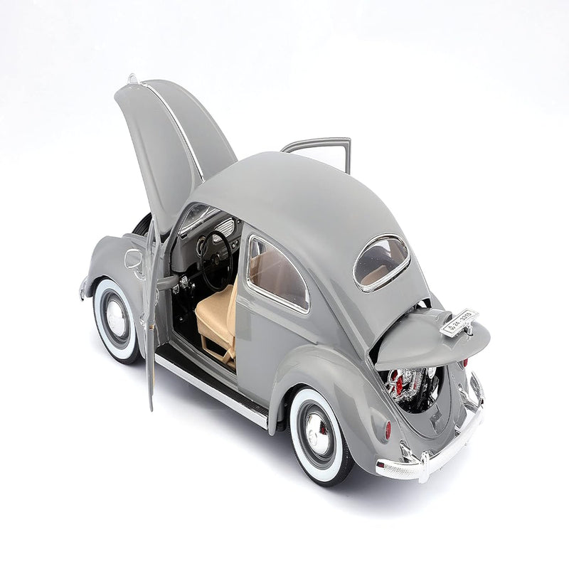Bburago 1/18 1955 Grey VW KAFER BEETLE Collectible Models
