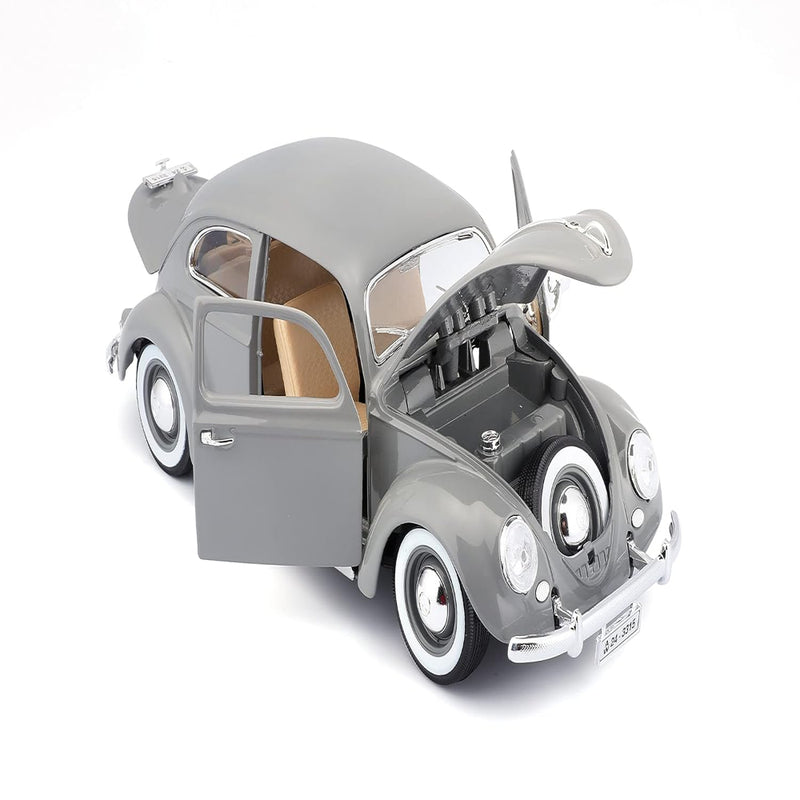 Bburago 1/18 1955 Grey VW KAFER BEETLE Collectible Models