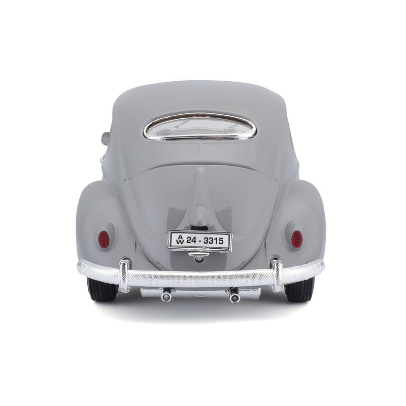 Bburago 1/18 1955 Grey VW KAFER BEETLE Collectible Models