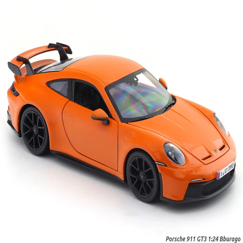 Bburago 1/24 2022 Orange Porsche 911 GT3 Collectible Die Cast Car