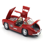 Bburago 1954 Mercedes-Benz 300SL Red with Acrylic Case 1:24 Bburago Licensed Diecast Scale Model Car Collectible