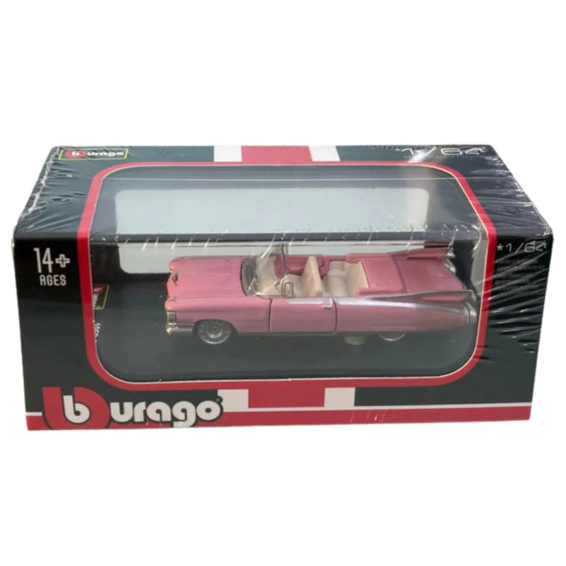 Bburago 1959 Cadillac Eldorado Biarritz pink 1:64 Bburago Licensed Diecast Scale Model Car Collectible
