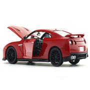 Bburago 2017 Nissan GT-R R35 Red 1:24 Bburago with Acrylic Case Licensed Diecast Scale Model Car Collectible
